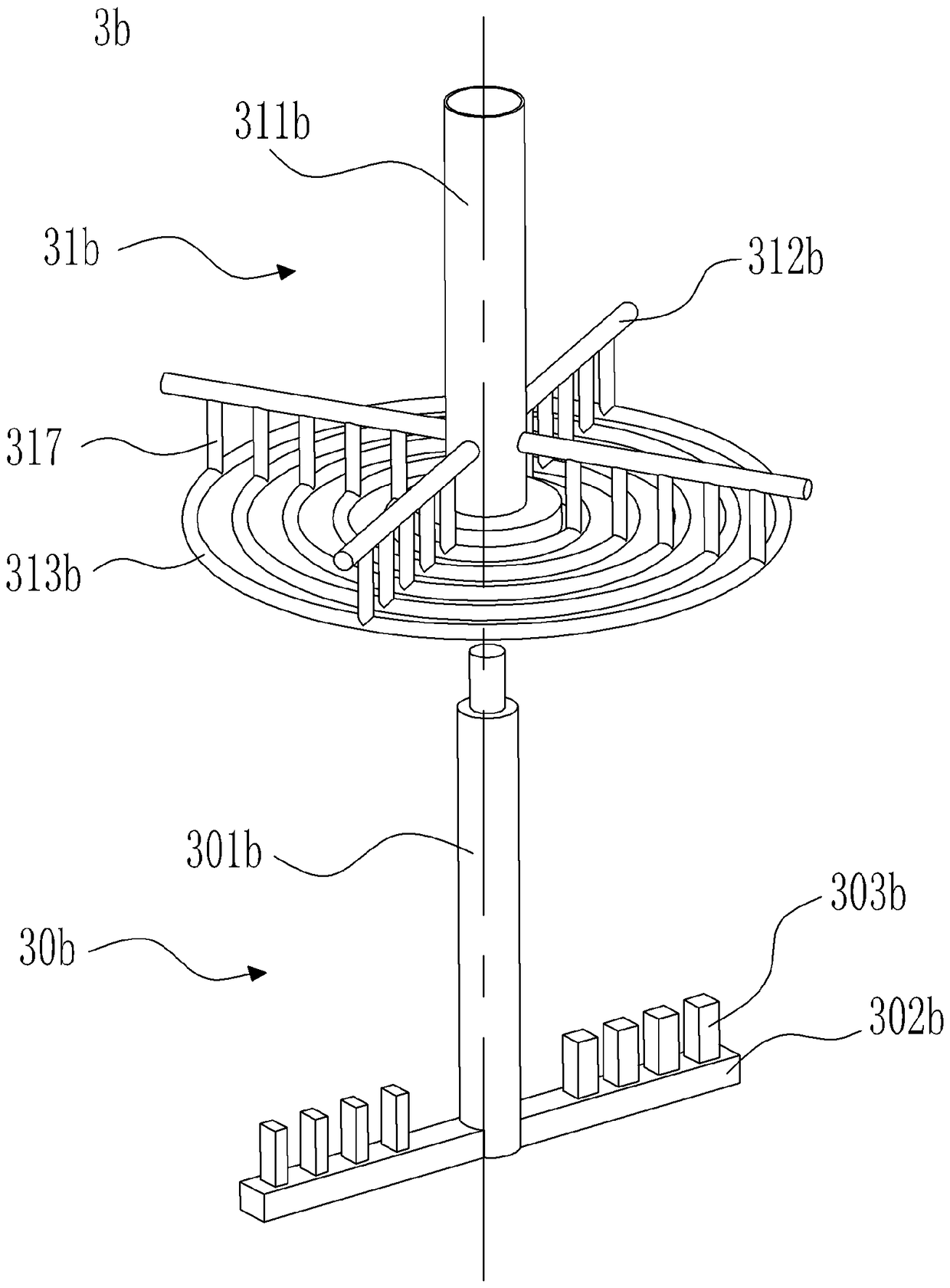 Crushing assembly used for sludge crushing device and construction method of crushing assembly