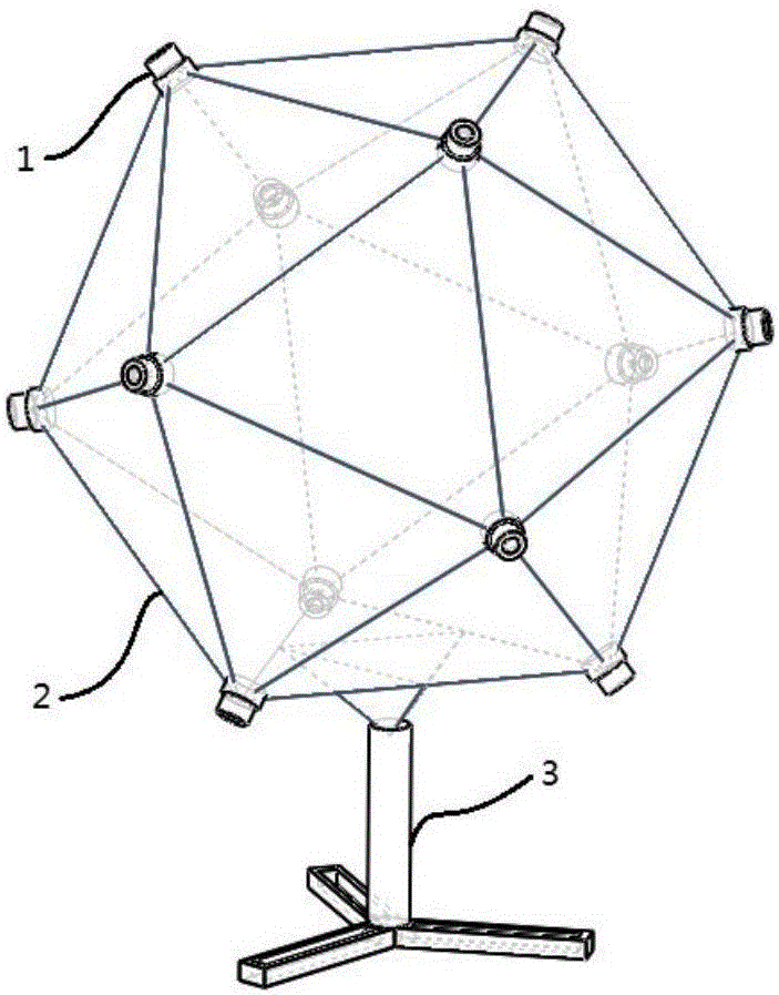 Detection method for indicating direction of odor source in three-dimensional environment