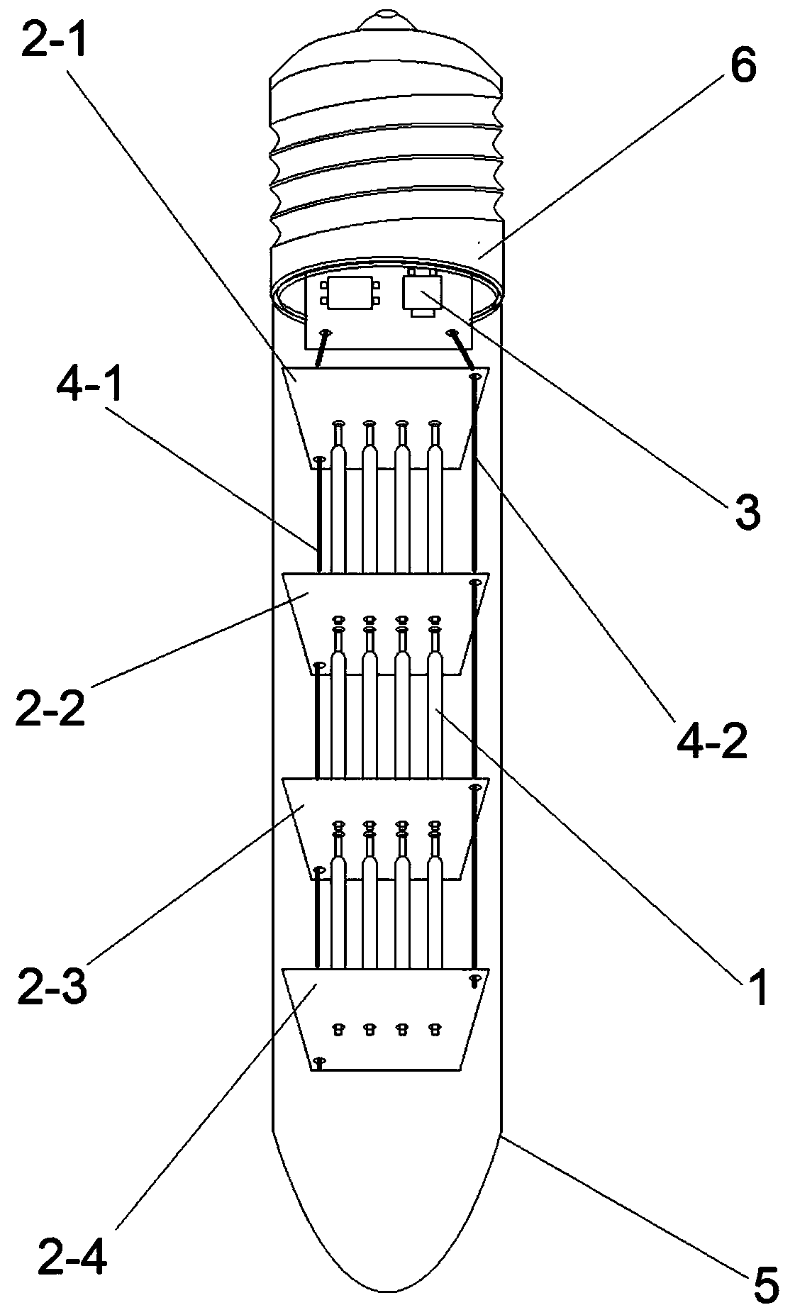 Lamp filament LED (Light-Emitting Diode) bulb