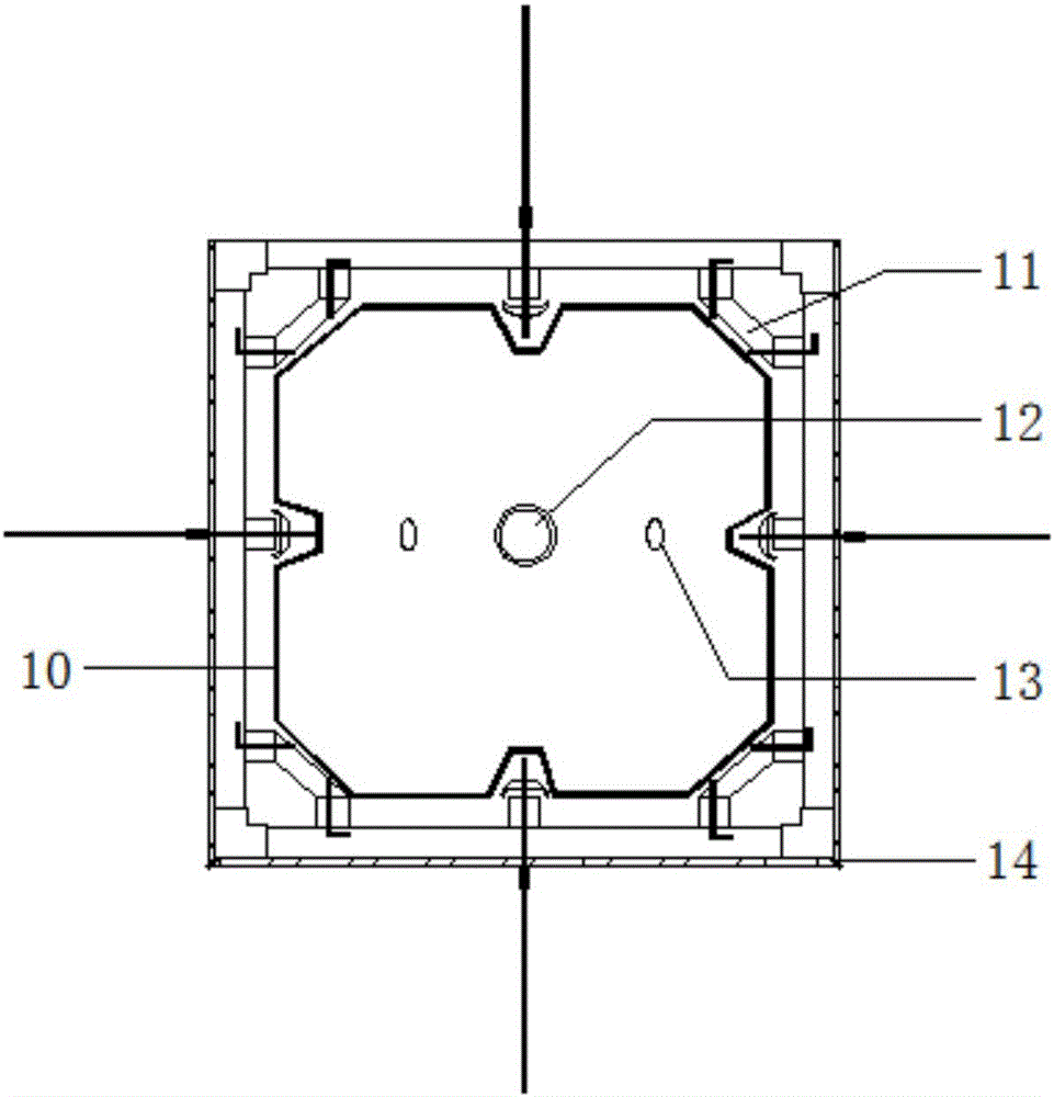 Installation method for anti-floating overall template of water collection pit