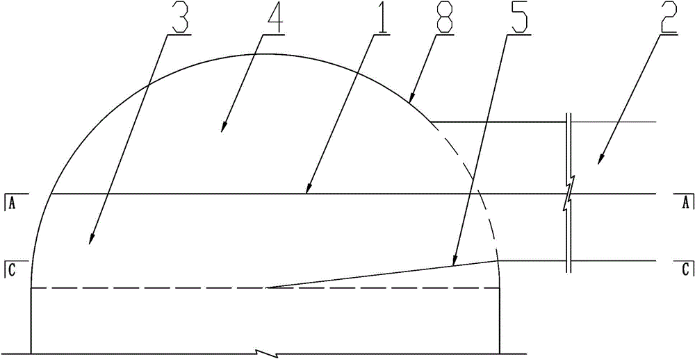 Underground cavity extra-large dome excavating construction method