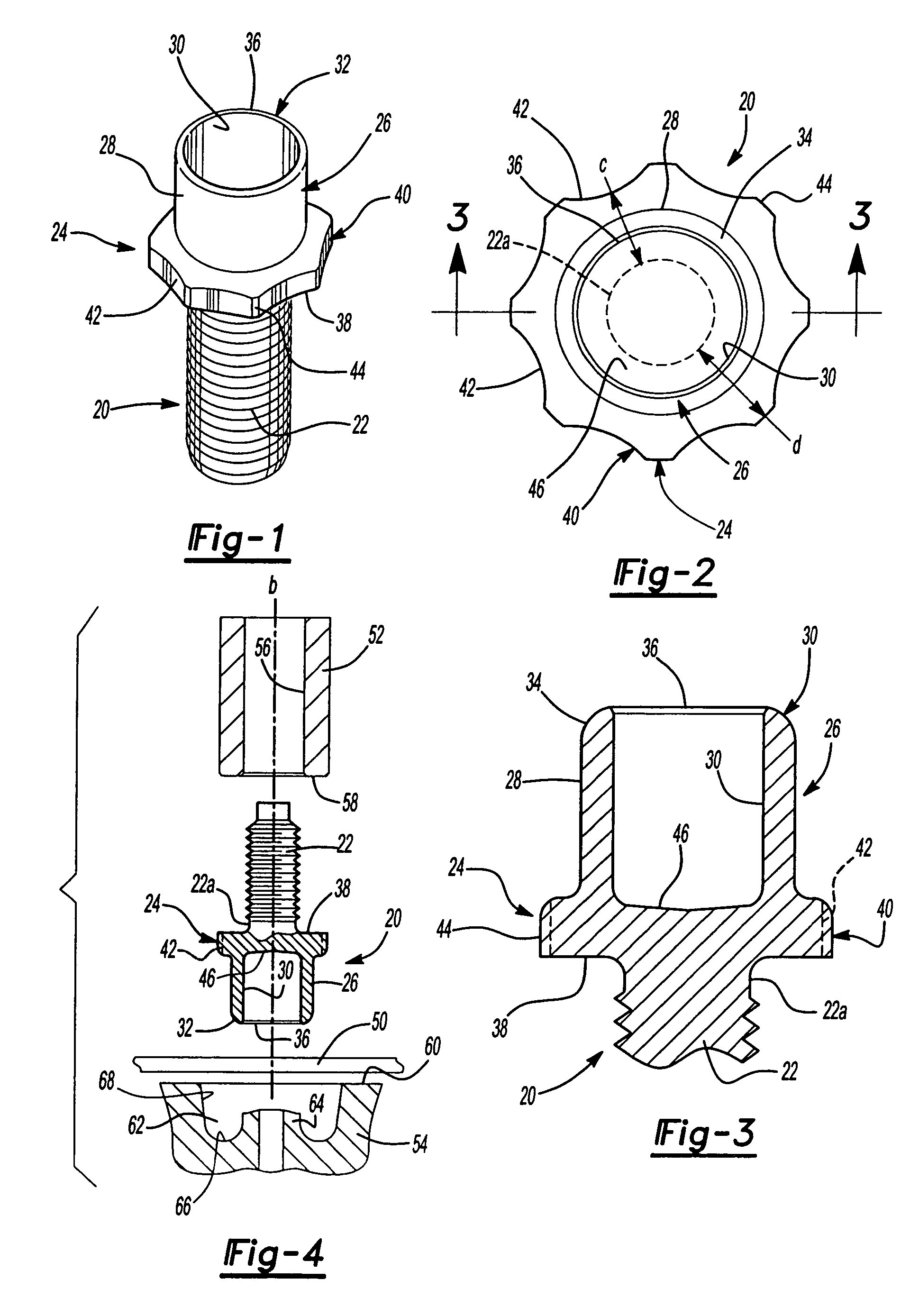 Method of attaching a self-piercing element in a panel and die member