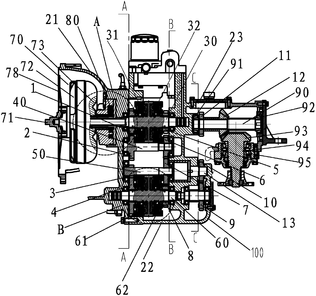 Excavator Hydraulic Gear Shift System