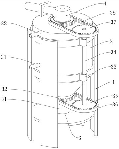 A variable filter element sewage preliminary treatment equipment