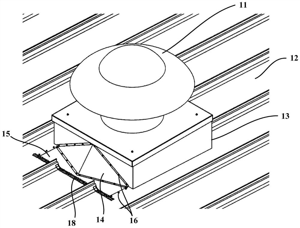 A rainwater diversion device for metal roof and metal roof