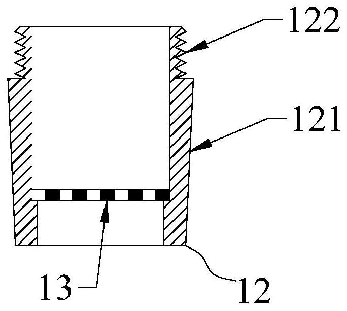 Cement specific surface area test method based on split-type breathable cylinder