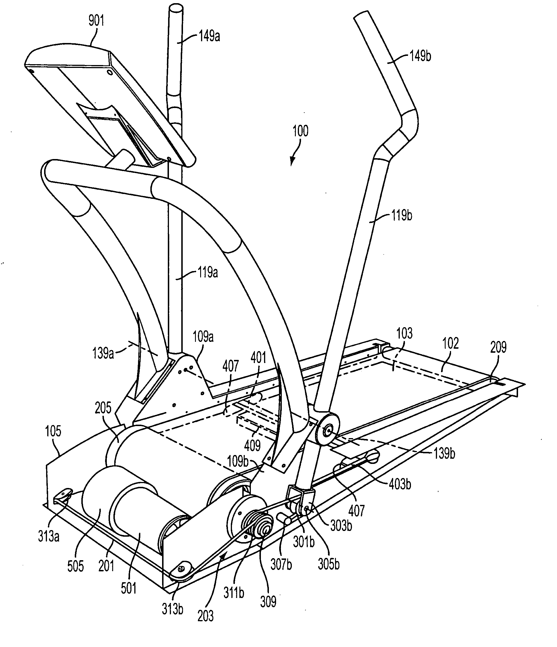 Power assisted arm driven treadmill