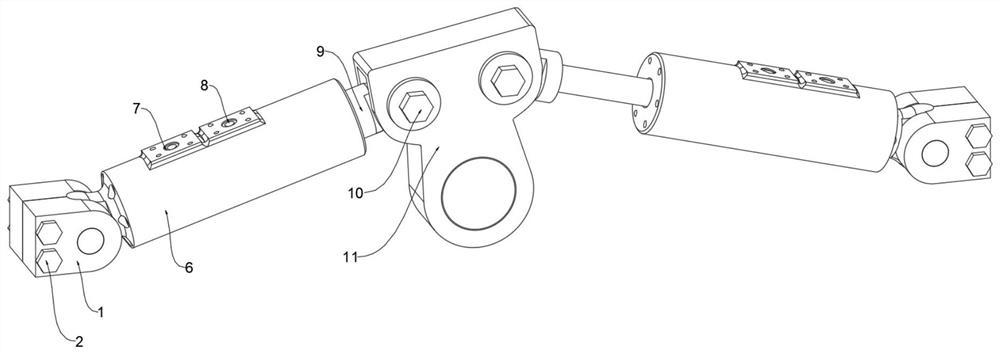 Mechanical tilt cylinder for concrete mechanical pumping