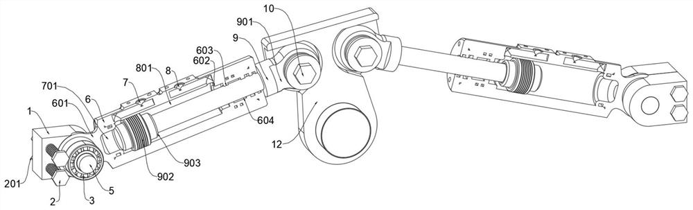 Mechanical tilt cylinder for concrete mechanical pumping