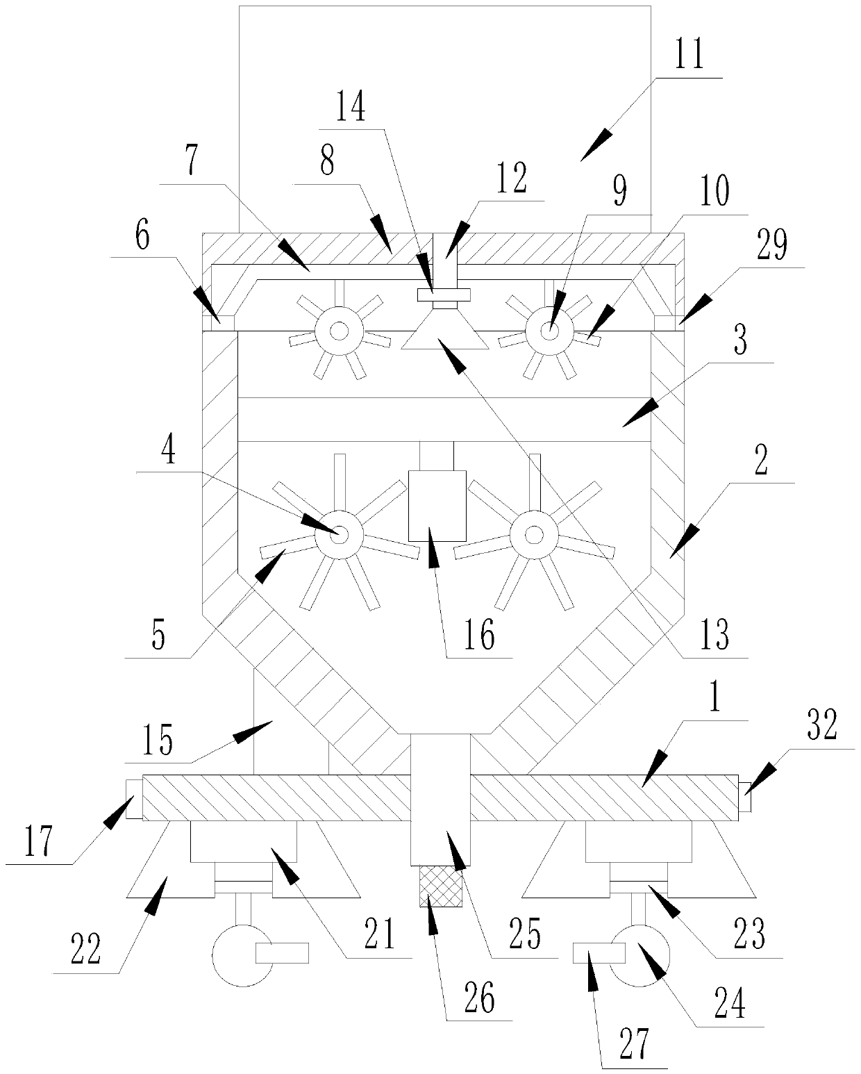 A high-efficiency cleaning device for mechanical parts