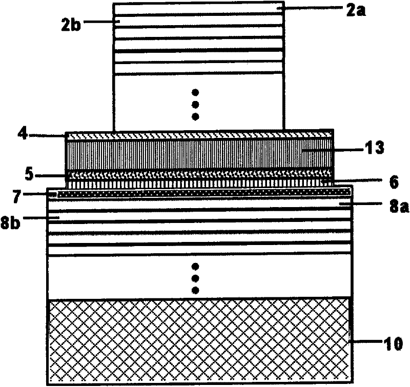 Bridge type nano grating tunable vertical cavity surface emitting laser and preparation method thereof