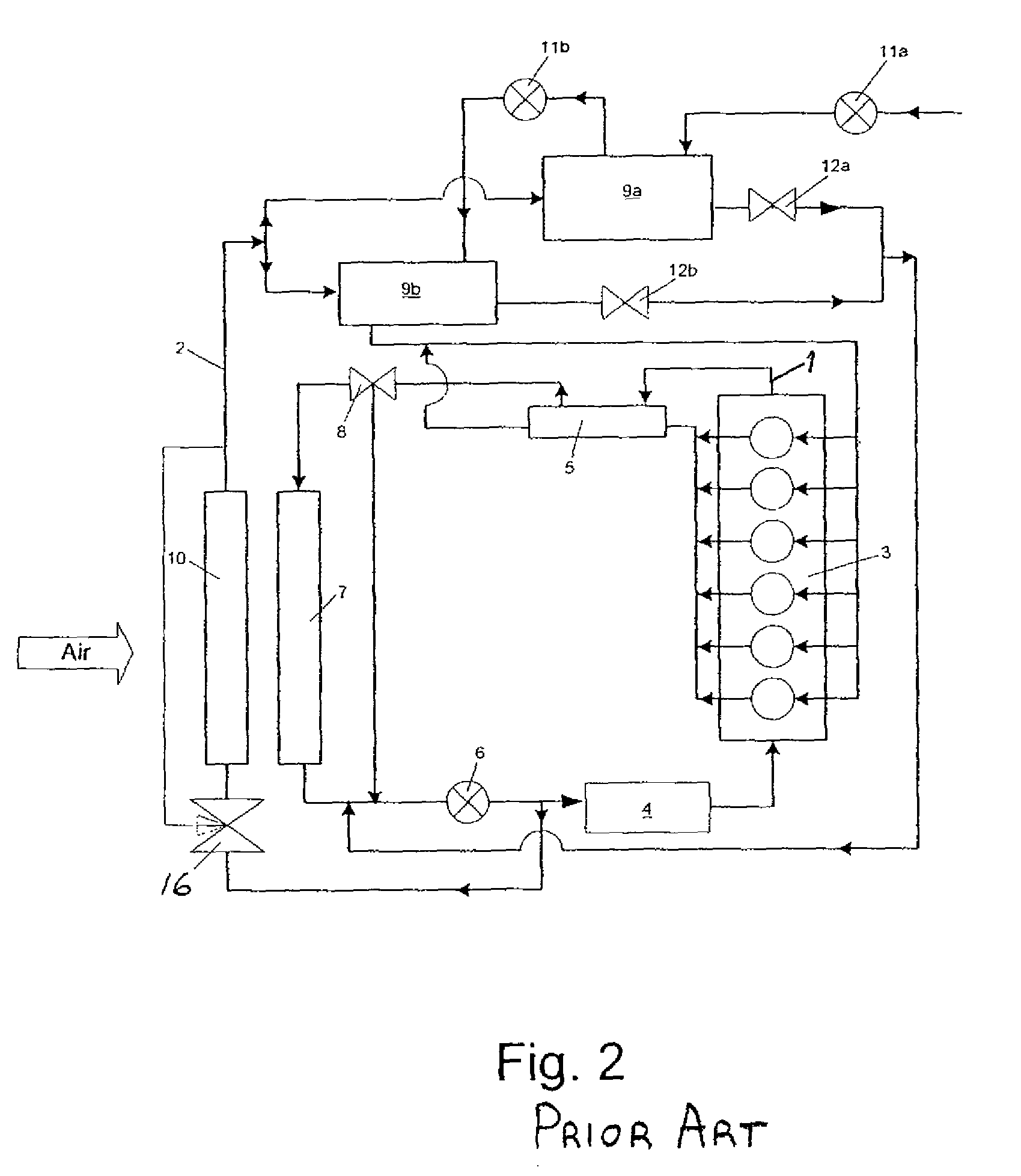 Cooling system of an internal combustion engine having charge air feed