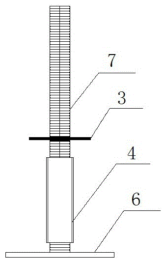 A construction device for the casing of a bowl-button steel pipe scaffolding sweeping pole