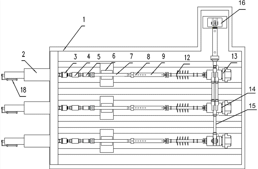 Tension-compression and torsion vibration fatigue test device