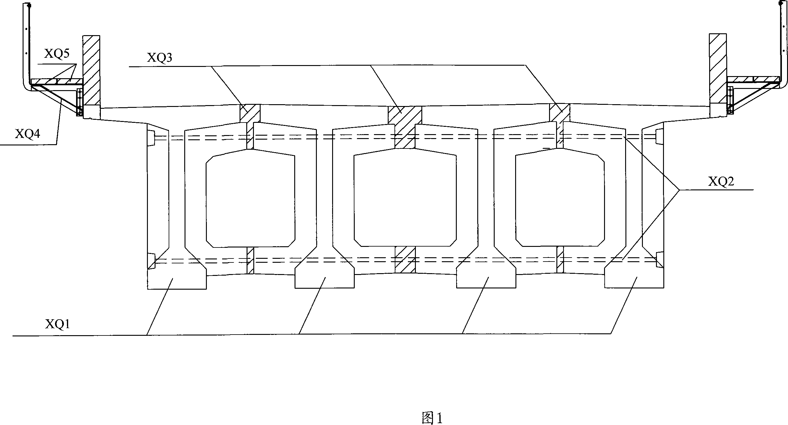 Method for building railway bridge and simple support T beam bridge