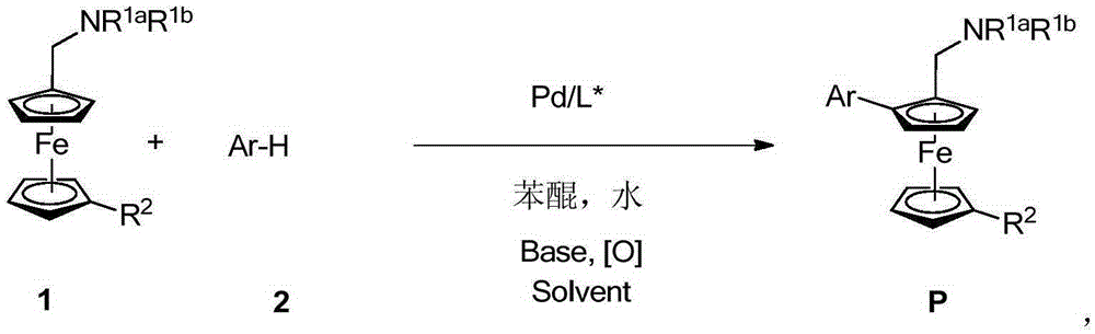 Planar chiral ferrocene compound, synthetic method and application