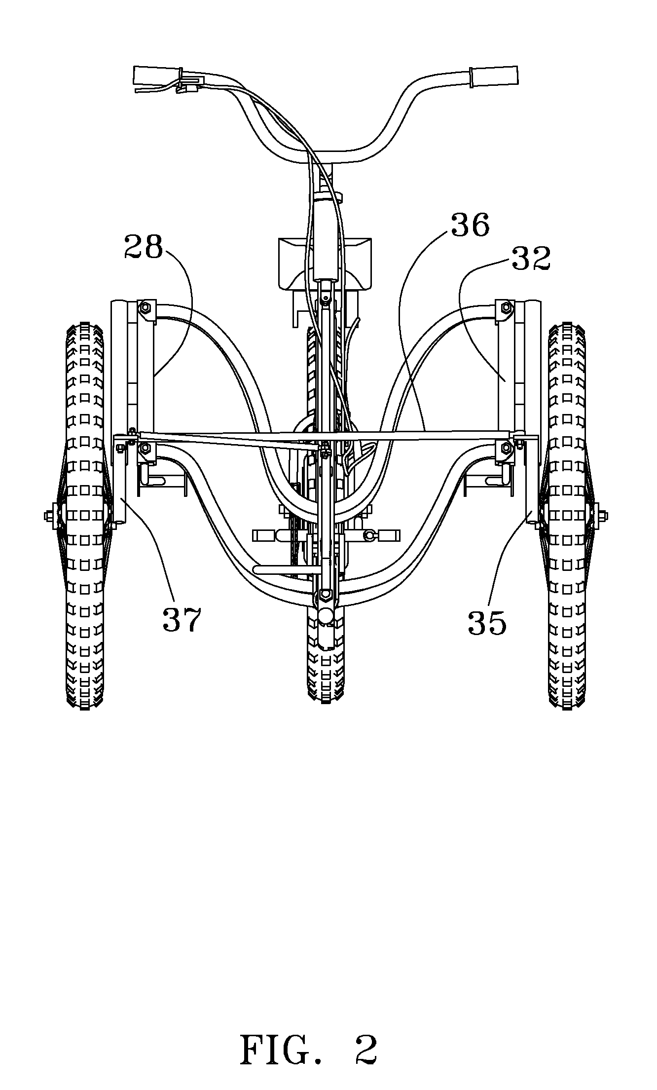 Vehicle with improved integrated steering and suspension system