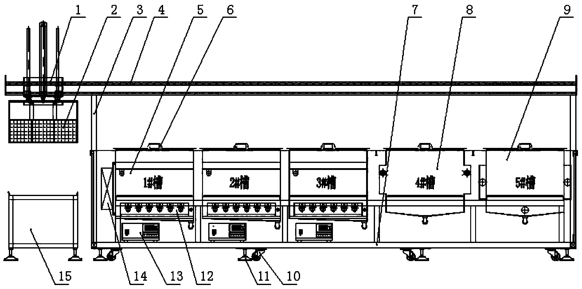 Ultrasonic cleaning device for plastic part and working method thereof