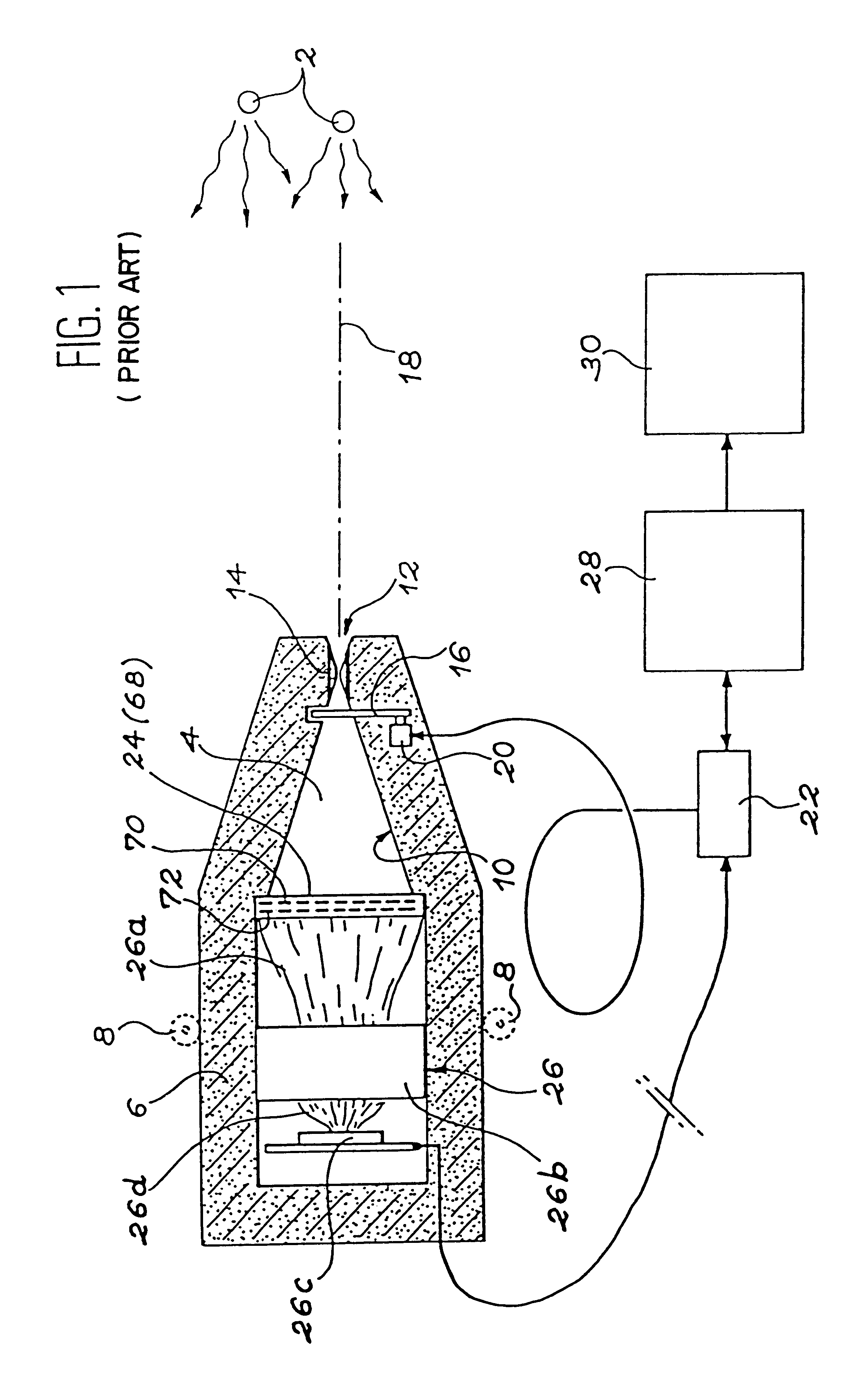 Device for locating radiation sources