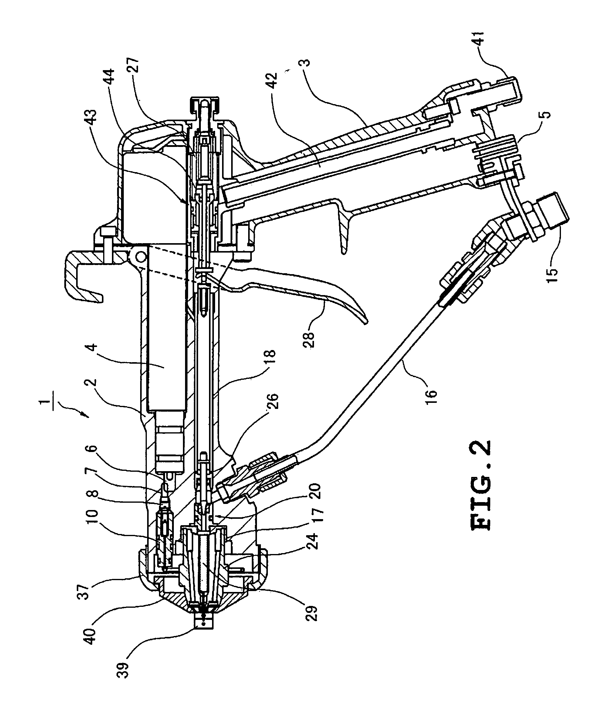 Electrostatic coating spray gun