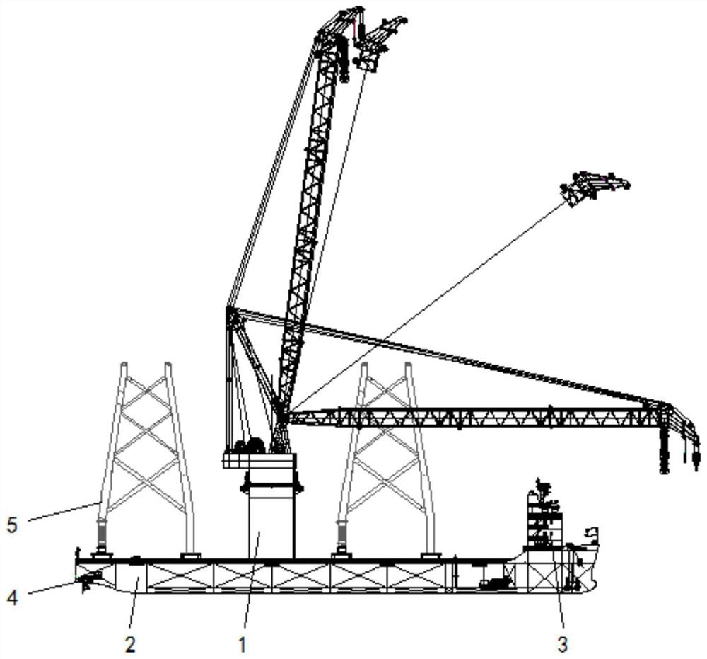 Multifunctional wind power supporting ship