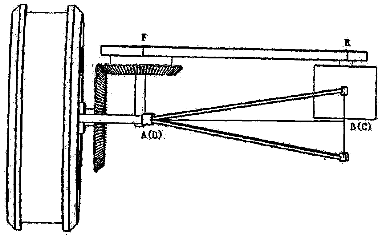 Wheel-side deceleration driving device of equal-length double wishbone suspension