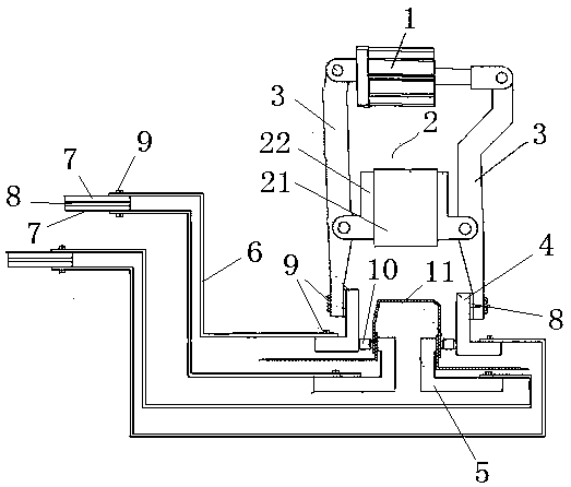 Welding device for U-shaped or V-shaped workpiece