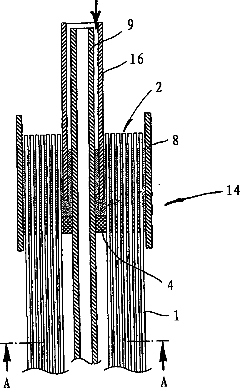 Membrane filter unit and method for the production of a membrane filter unit