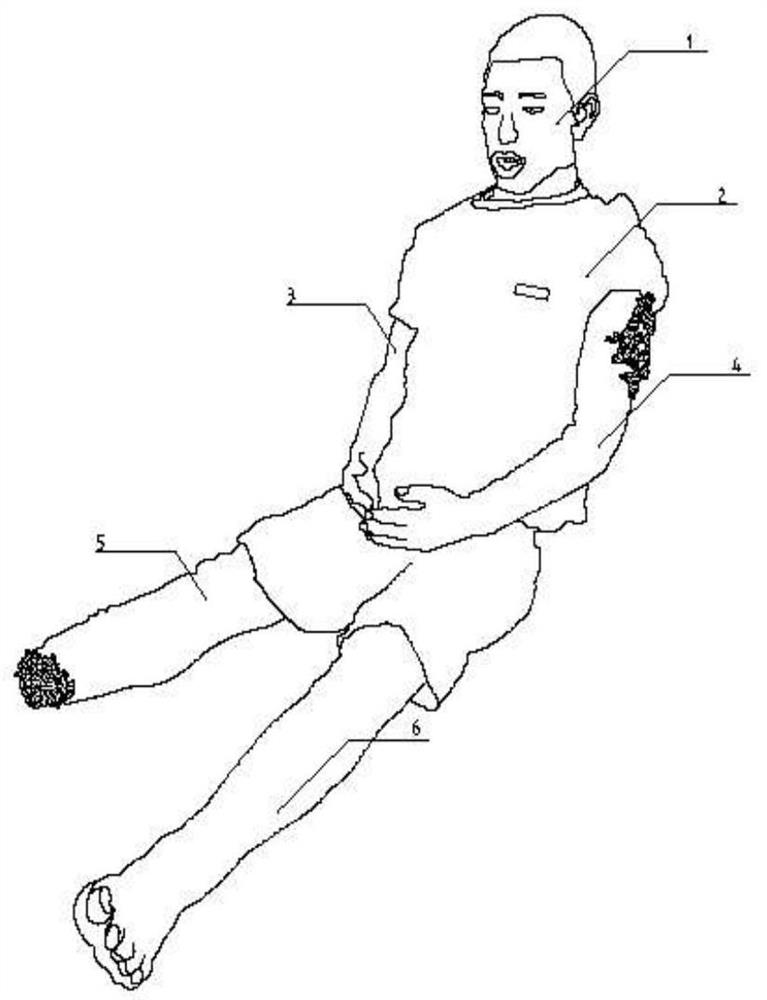 Simulation device for self-rescue and mutual-rescue training of chemical injury and war injury