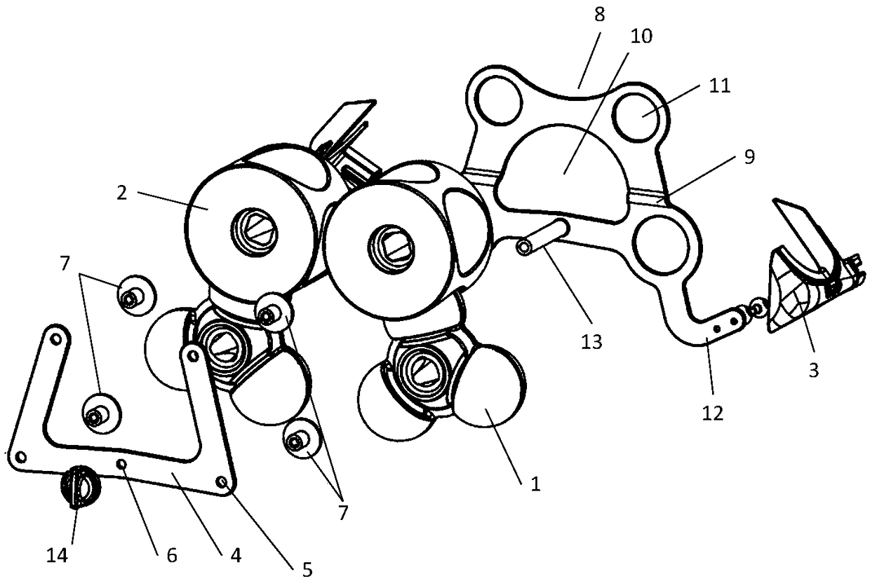 Sandwich type support for juicing unit and machine incorporating said support