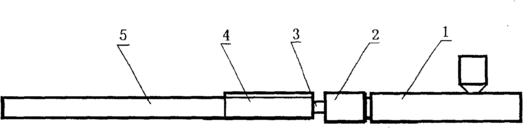 Equipment and process for producing PPR pipe material by using novel core and vacuum chilling cabin