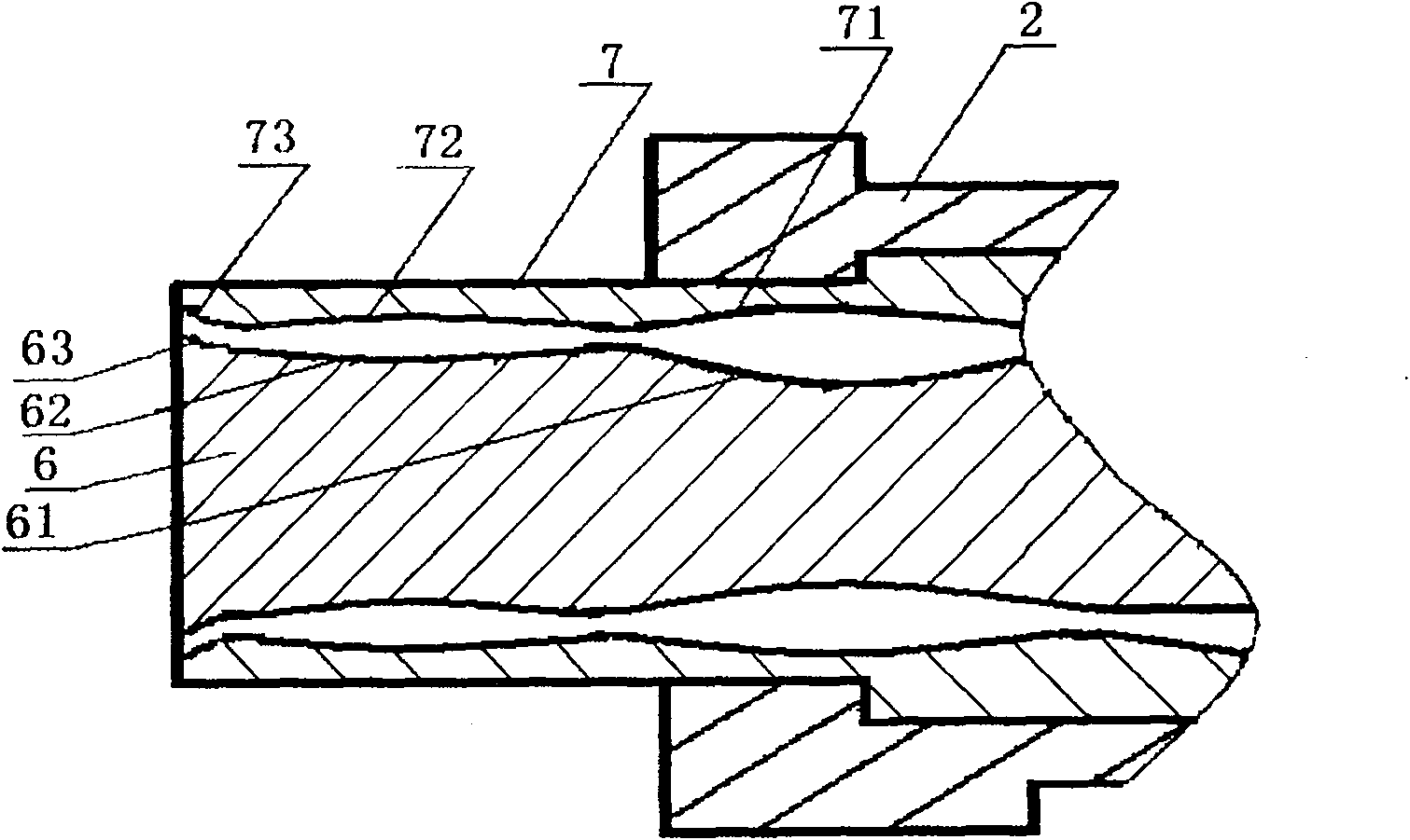 Equipment and process for producing PPR pipe material by using novel core and vacuum chilling cabin