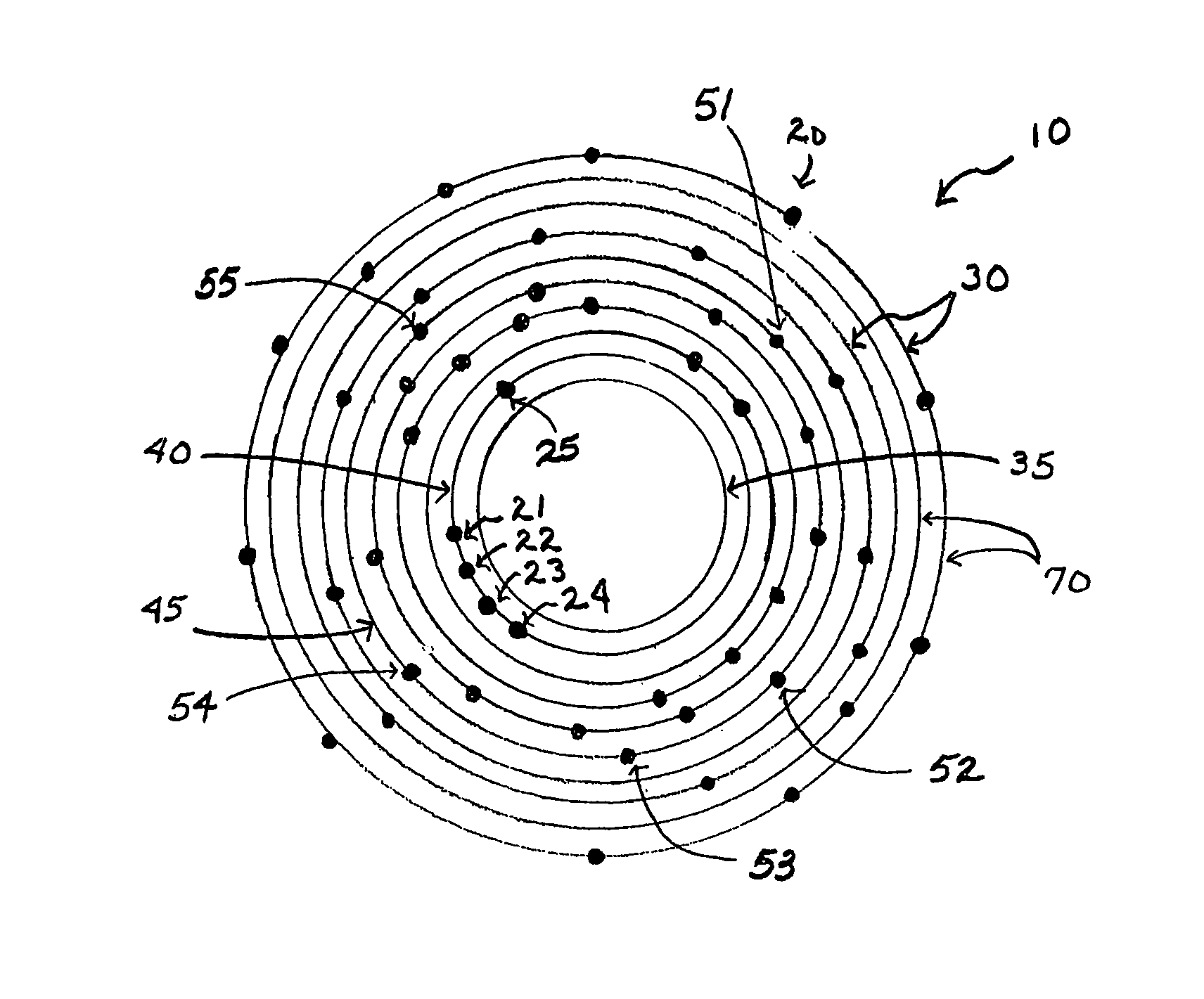 Data encoding mark for placement in a compact area and an object carrying the data encoding mark