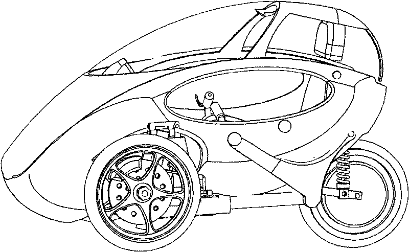 Triangular intelligently-deformed motor vehicle