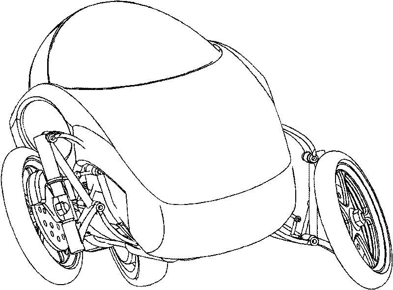 Triangular intelligently-deformed motor vehicle