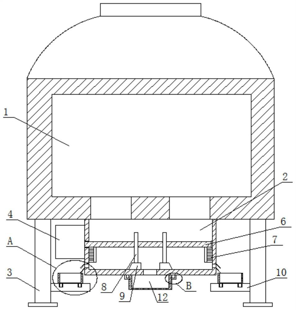 Deslagging structure and deslagging method for water seal tank of rotary hearth furnace