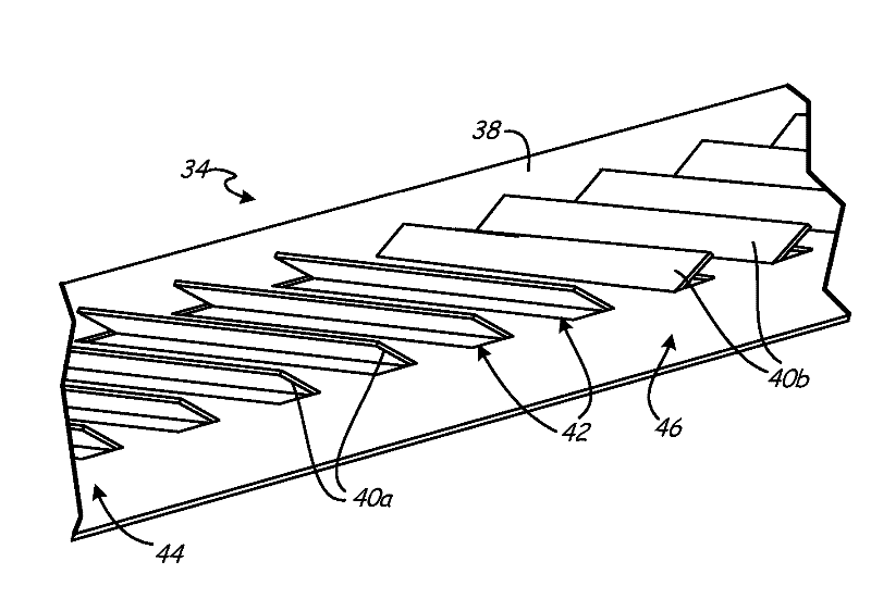 Free-draining finned surface architecture for a heat exchanger