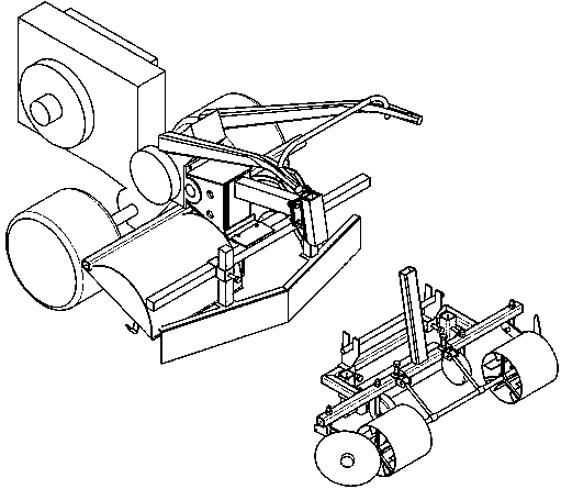 Soil covering and film covering integrated machine for astragalus membranaceus and codonopsis pilosula