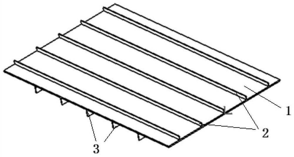 Bidirectional reinforcing structure of composite material of aircraft control surface and forming method