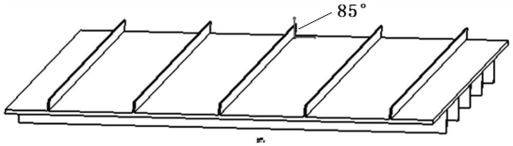 Bidirectional reinforcing structure of composite material of aircraft control surface and forming method