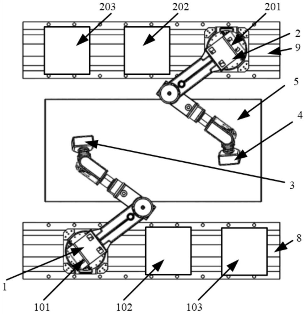 Multi-robot precision machining system and method for large-aperture integral optical element