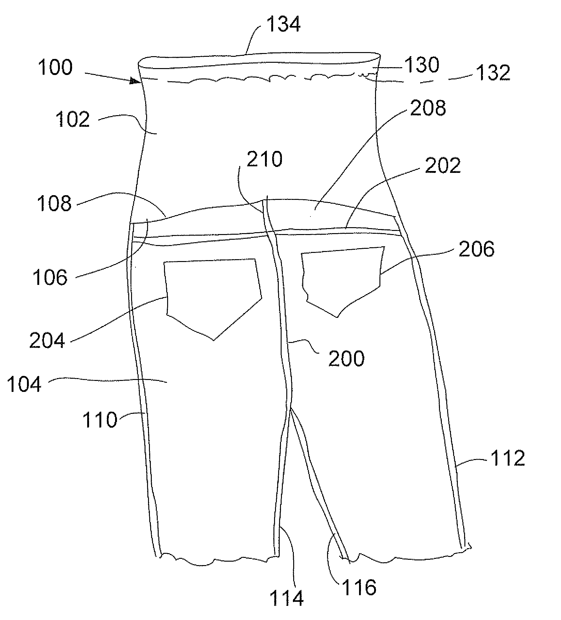 Belly covering garment