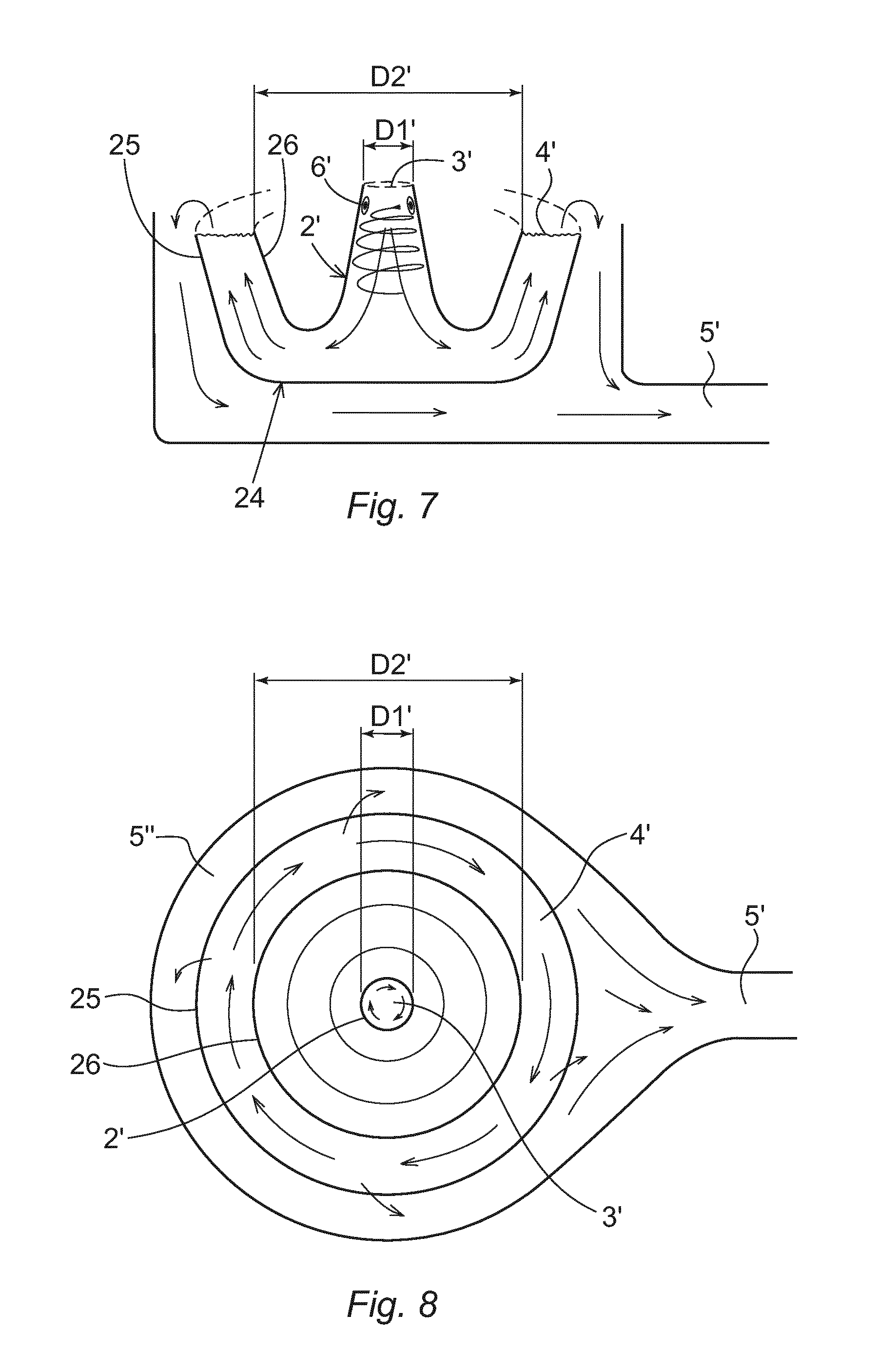 A Toilet Including a Water Trap Having a Conical Part