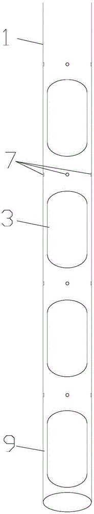 A casing type in-hole instrument calibration positioning embedding device