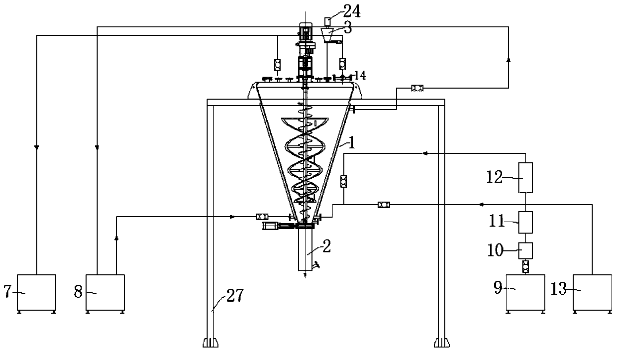 Edible mushroom vacuum stirring sterilization cooling and inoculation integral machine