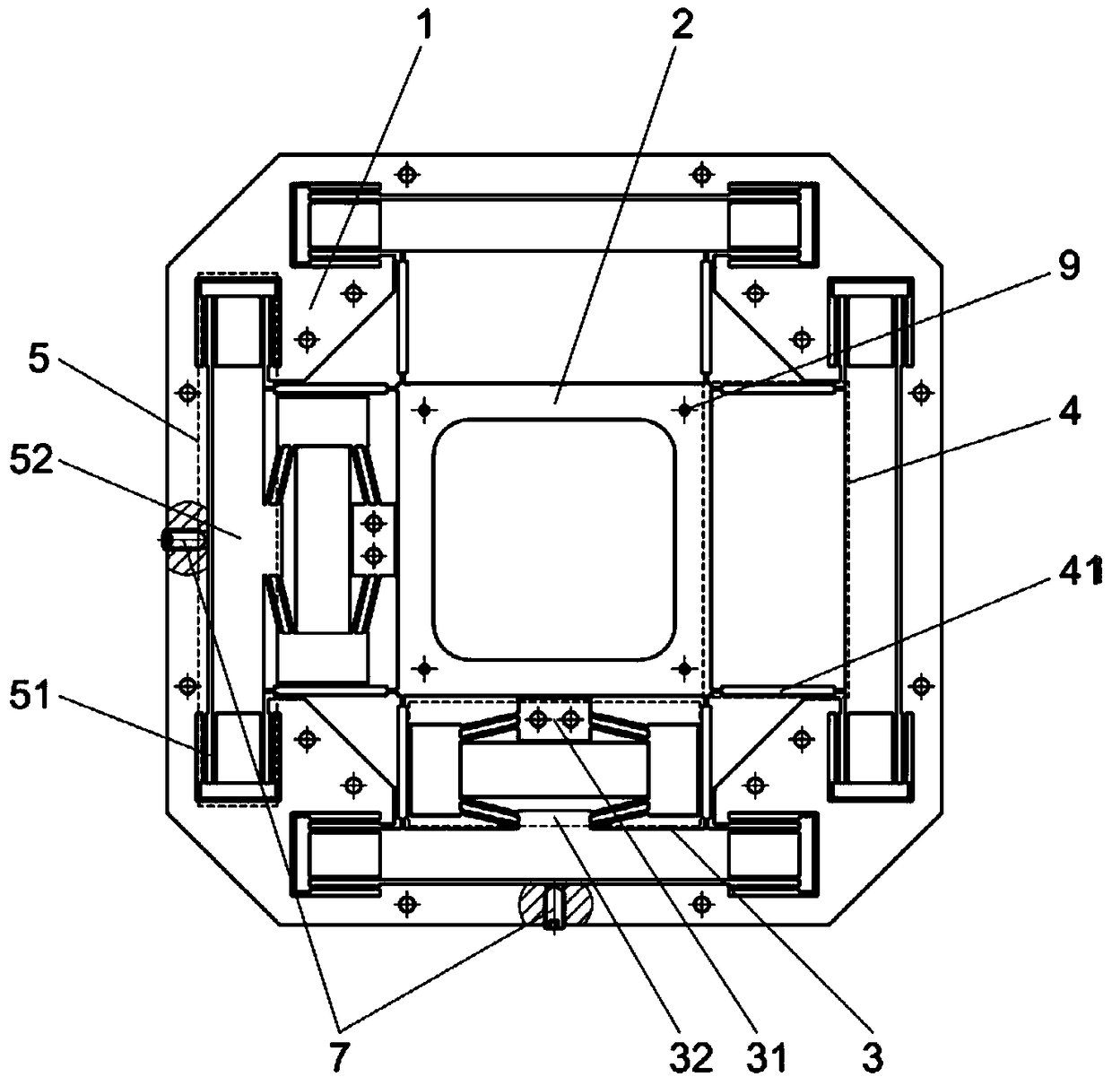 Two-degree-of-freedom micro-nano positioning platform