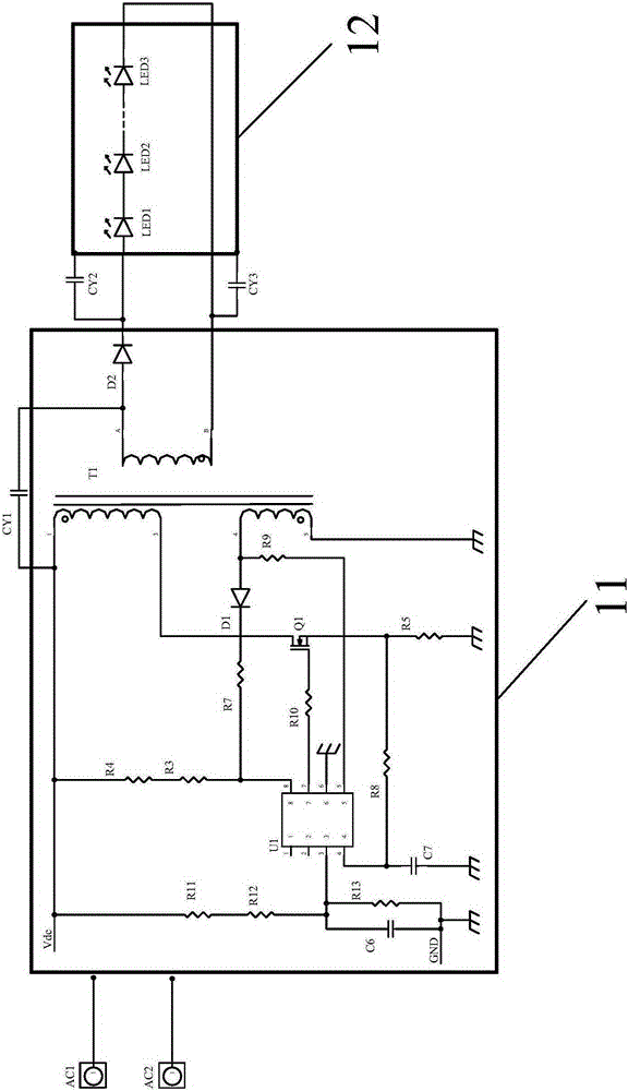 led substrate and high voltage led lamps