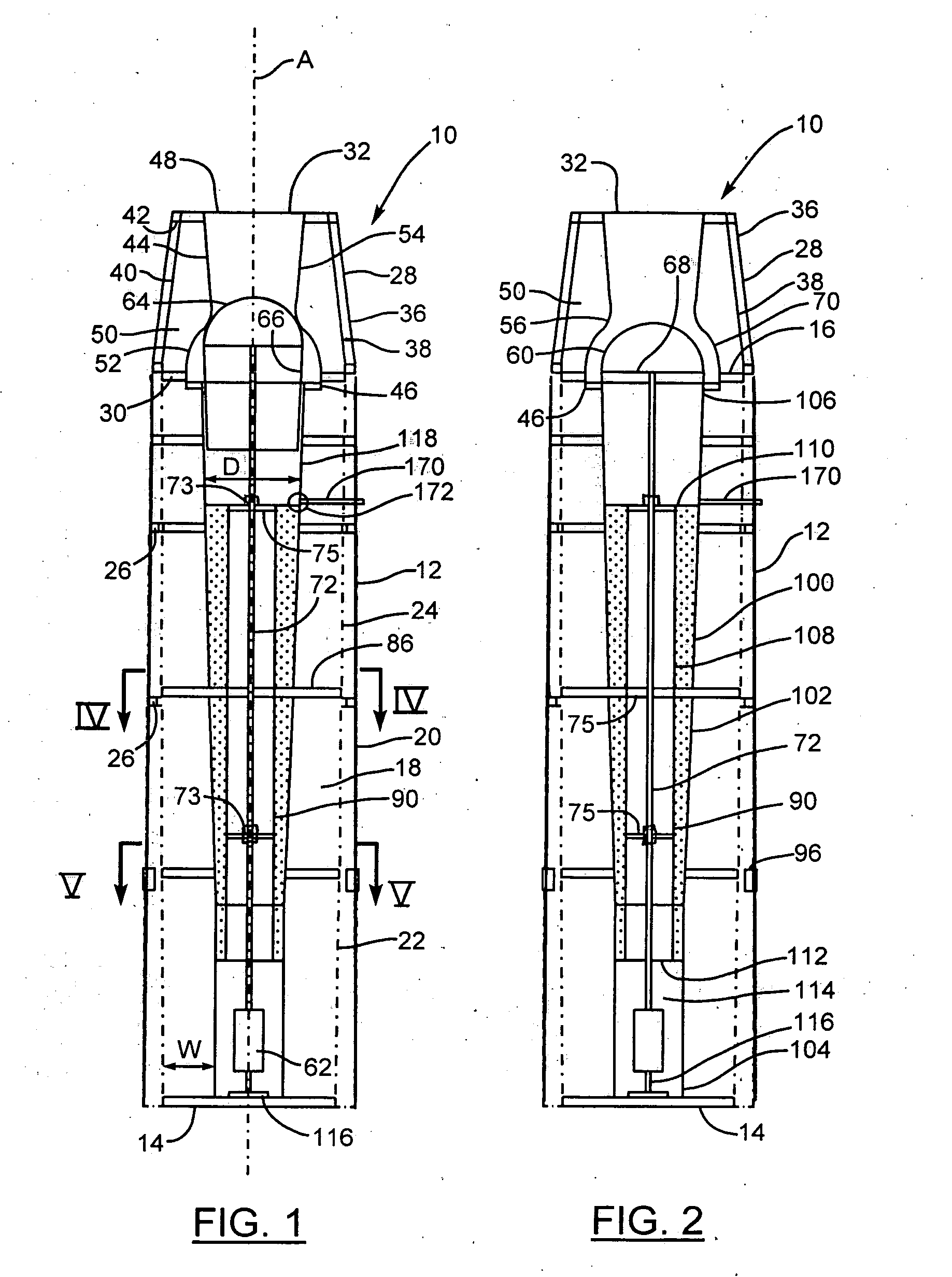 Exhaust gas stack