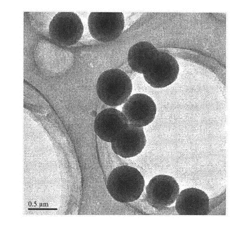 Preparation method for monodisperse high-crosslinking-degree core-shell P(GMA-DVB) (glycidyl methacrylate-divinyl benzene)/Fe3O4 sphere