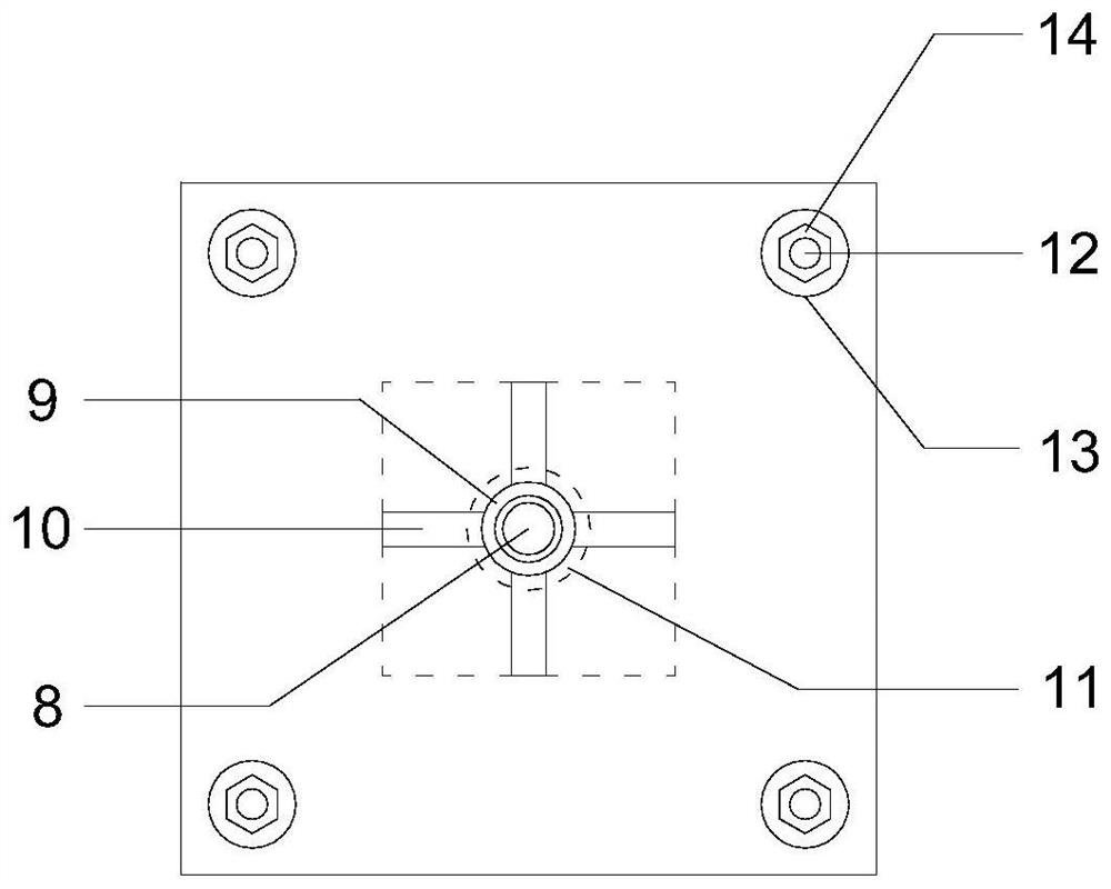 Concrete uniaxial tension load and test device and use method thereof